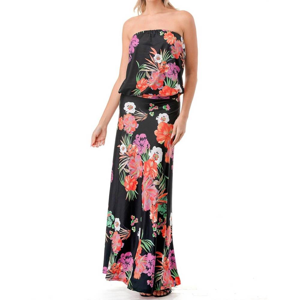 NEW VAVA vava anouk tube long dress in summer floral in summer floral